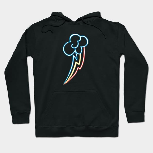 Neon Cuite Mark - Rainbow Dash Hoodie by Brony Designs